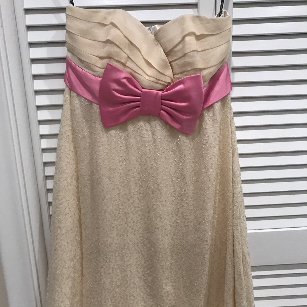 Betsey Johnson Formal Strapless Dress with Bow